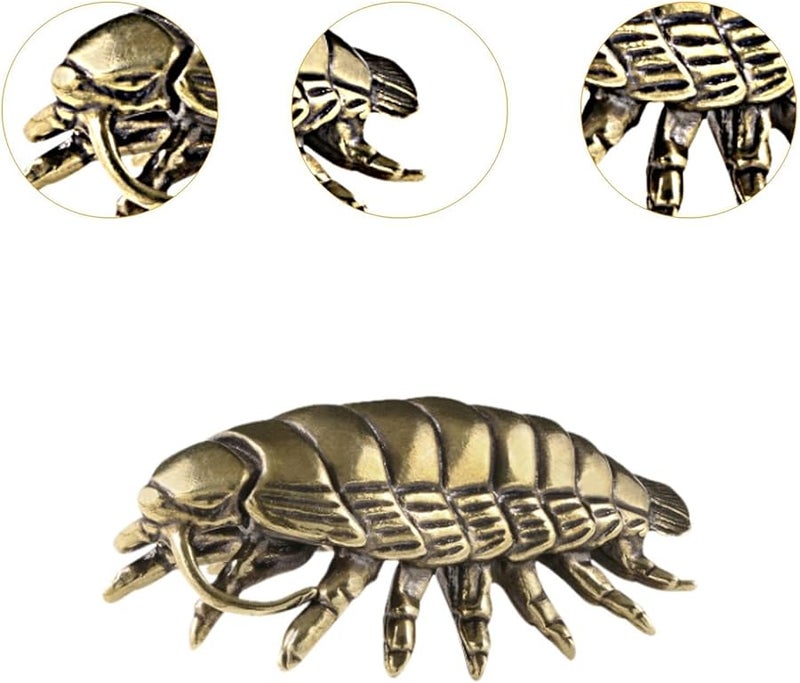 Brass Tea Pet Sculpture Desktop Ornament Unique Housewarming Gift For Office Car Dashboard - Image 3